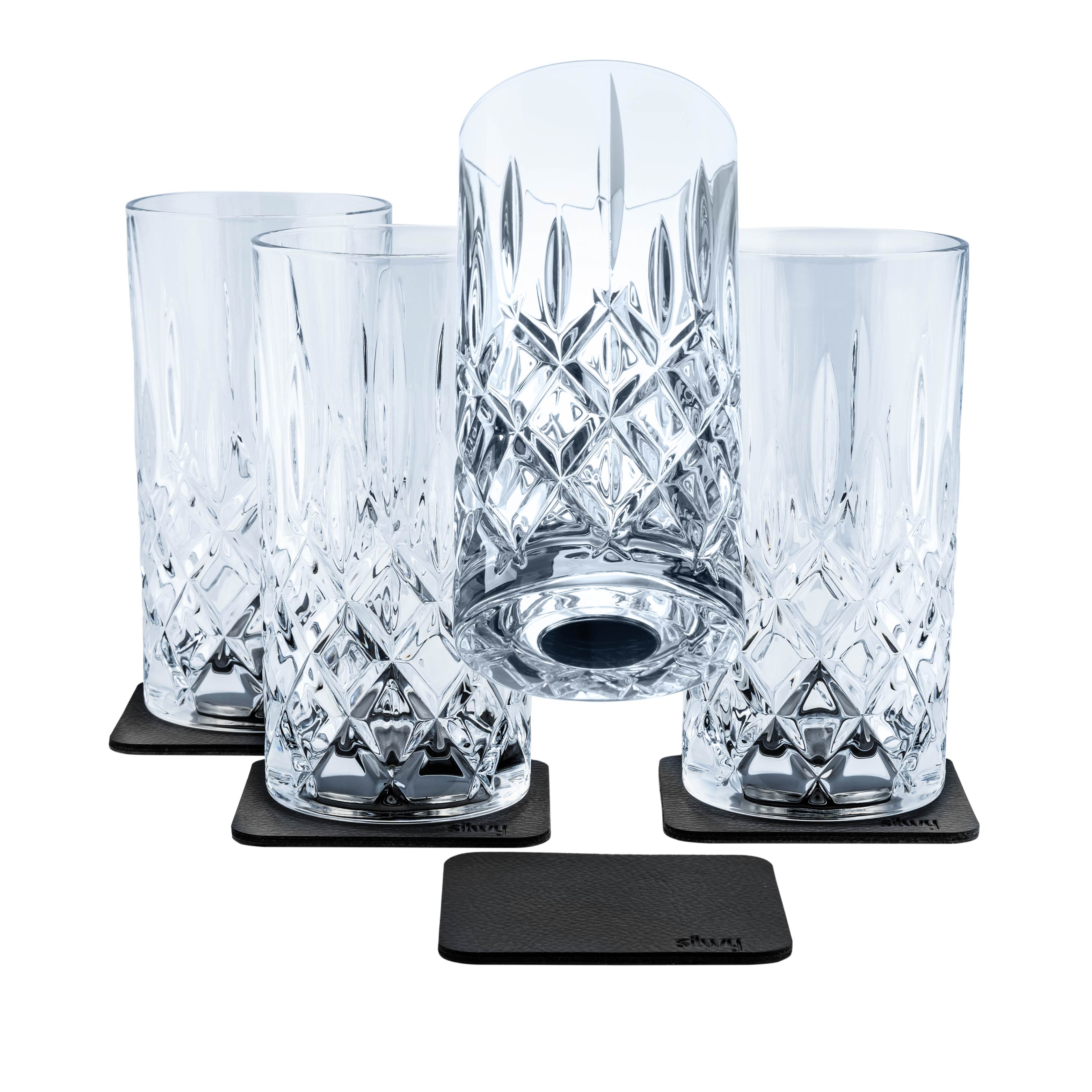 Magnetic crystal glasses LONGDRINK DIAMOND - Silwy UK