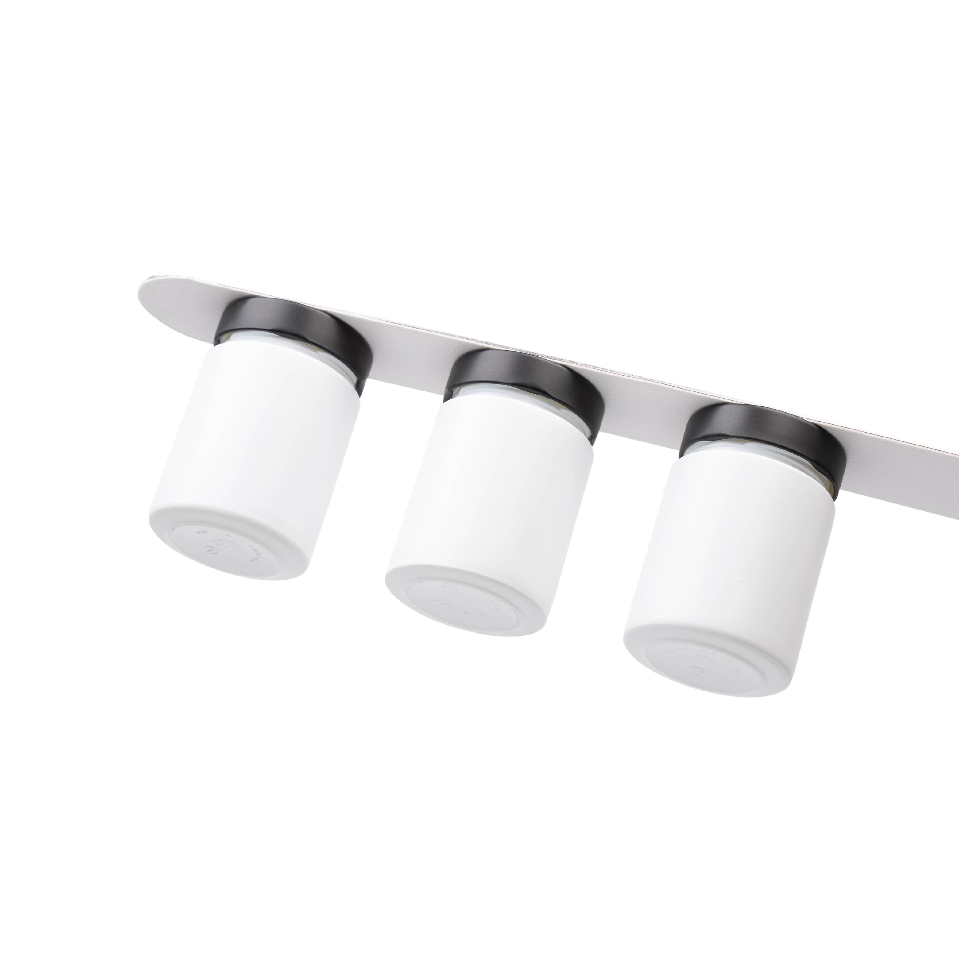 Magnetic delicatessen jars ALL WHITE 192 ml incl. strip WHITE - Silwy UK