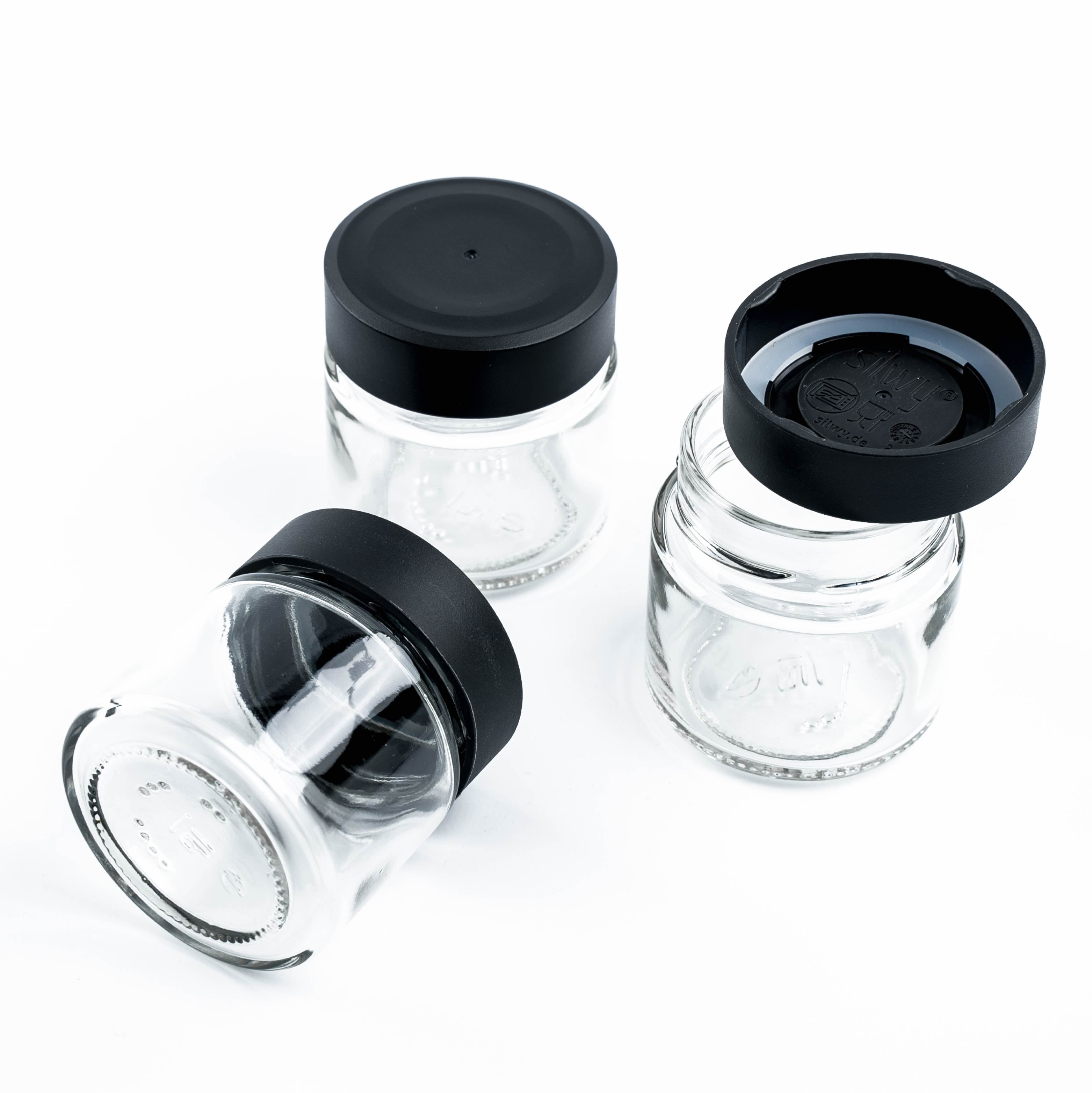 Magnetic delicatessen jars WHITE & CLASSY 125 ml incl. strip WHITE - Silwy UK