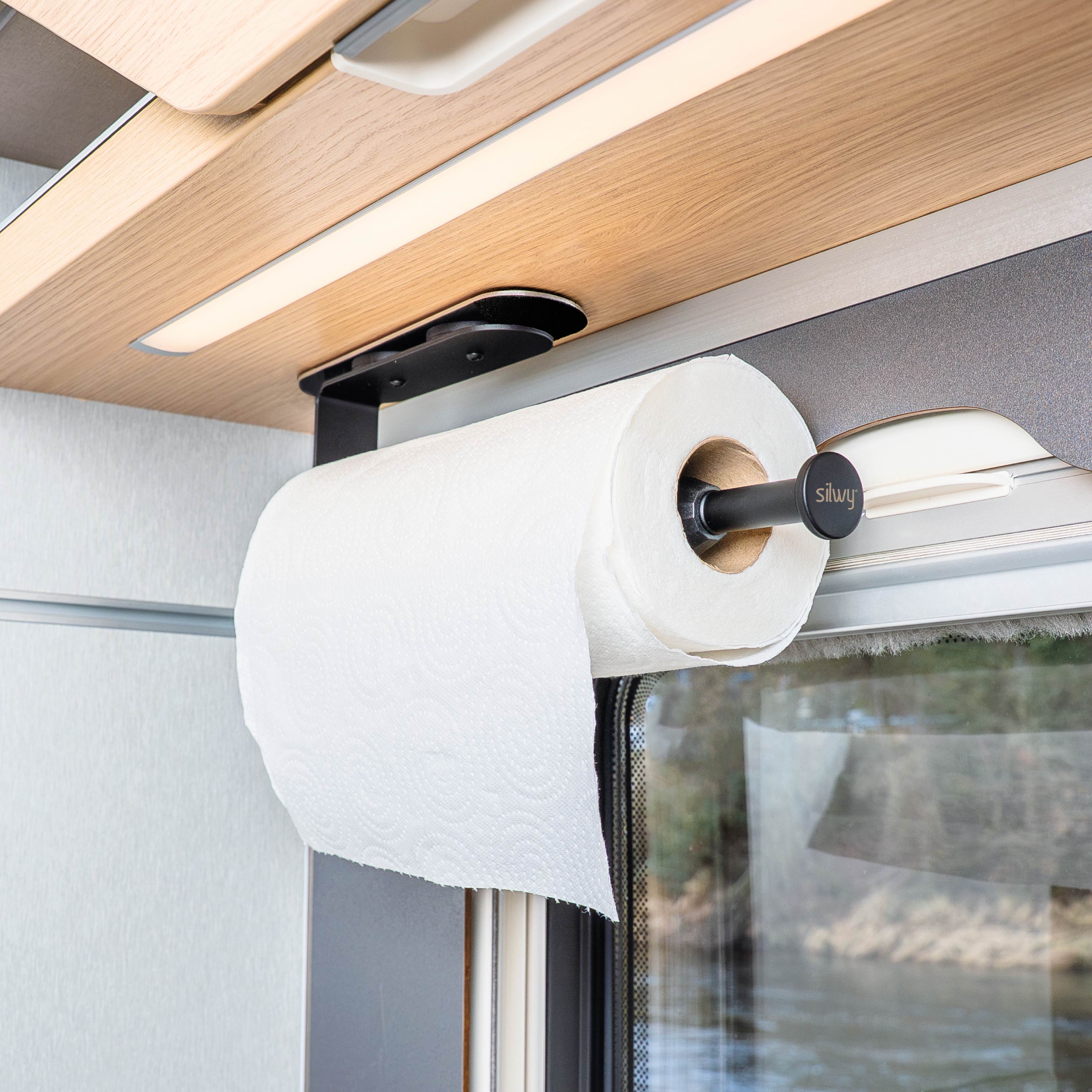 Magnetic kitchen roll holder incl. metal strip - Silwy UK