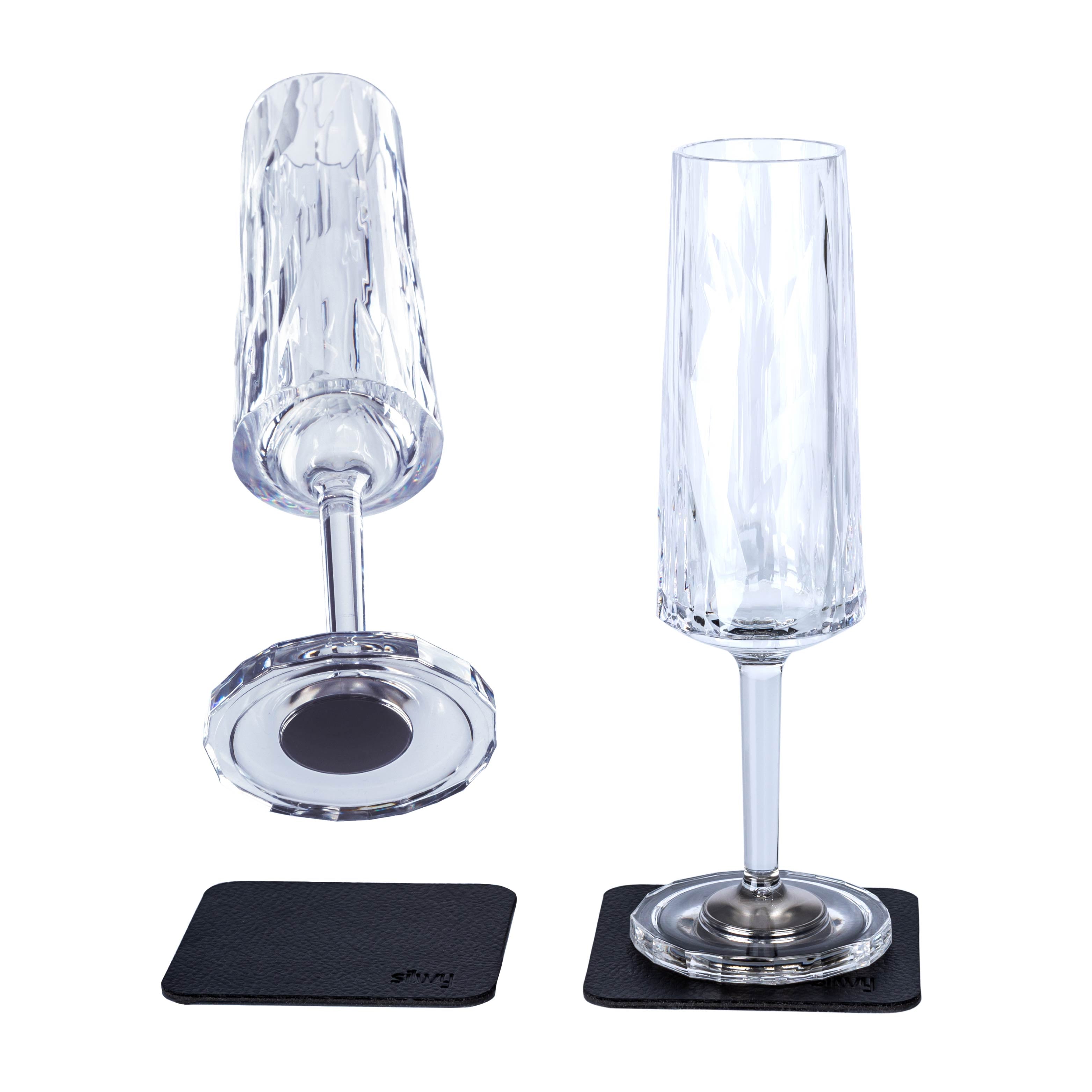 Magnetic plastic glasses SPARKLING WINE - Silwy UK