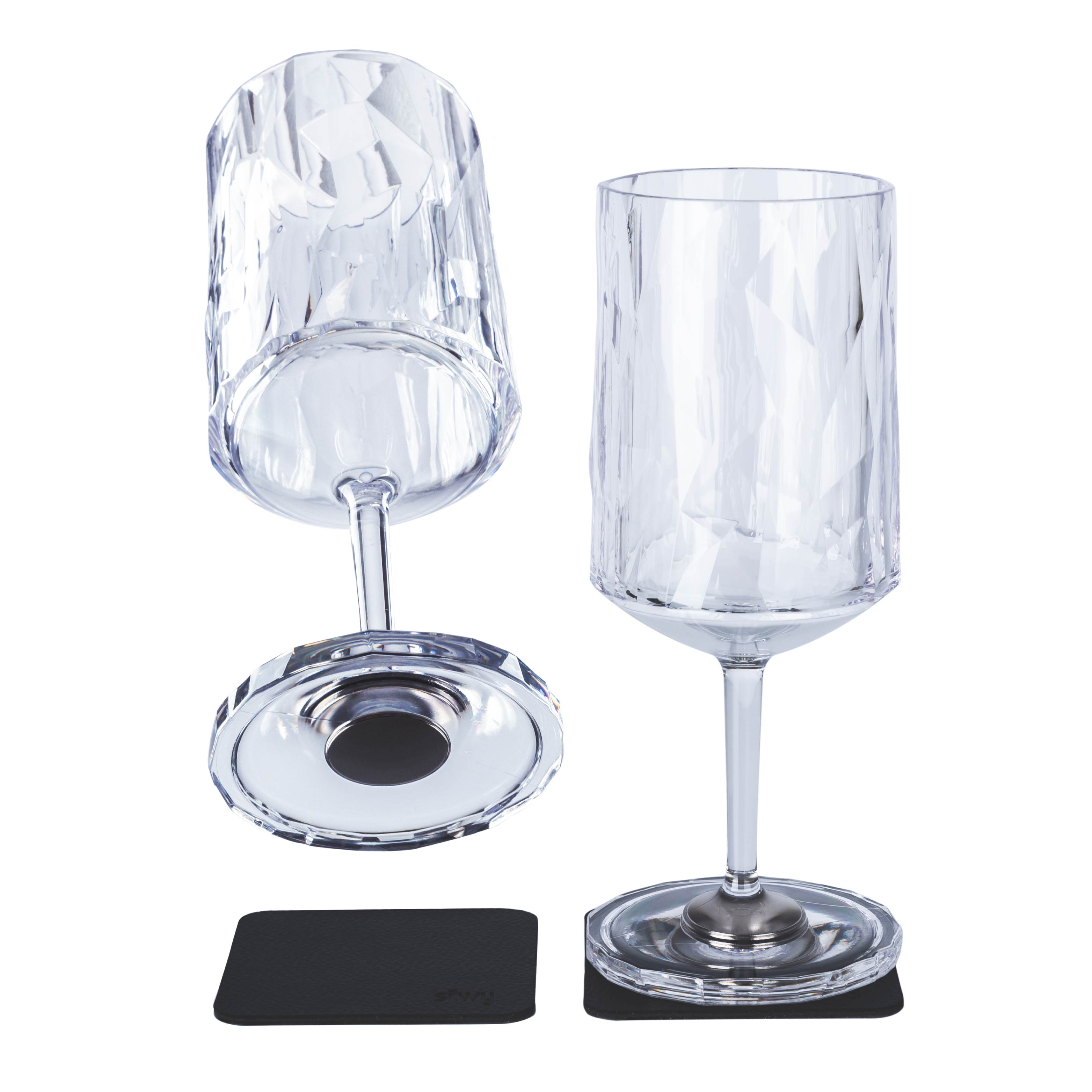 Magnetic plastic glasses WINE 0.3 l - Silwy UK