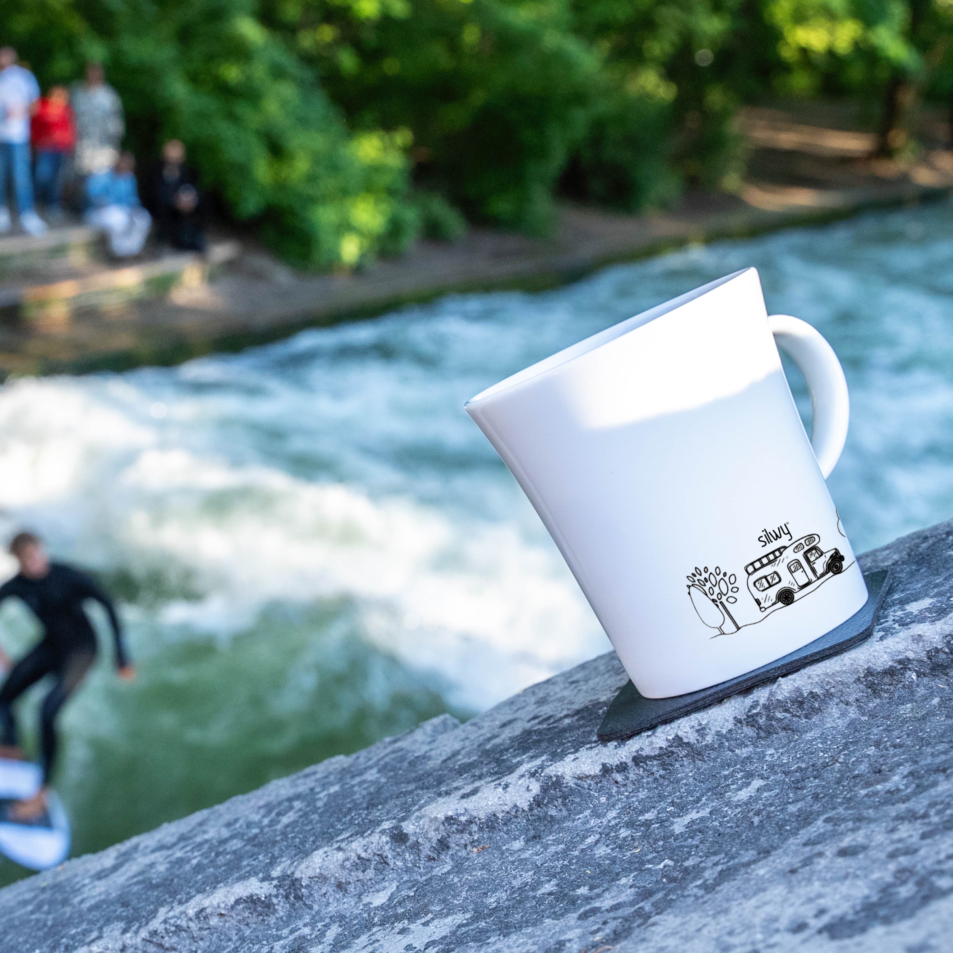 Magnetic porcelain cups CAMPING - Silwy UK