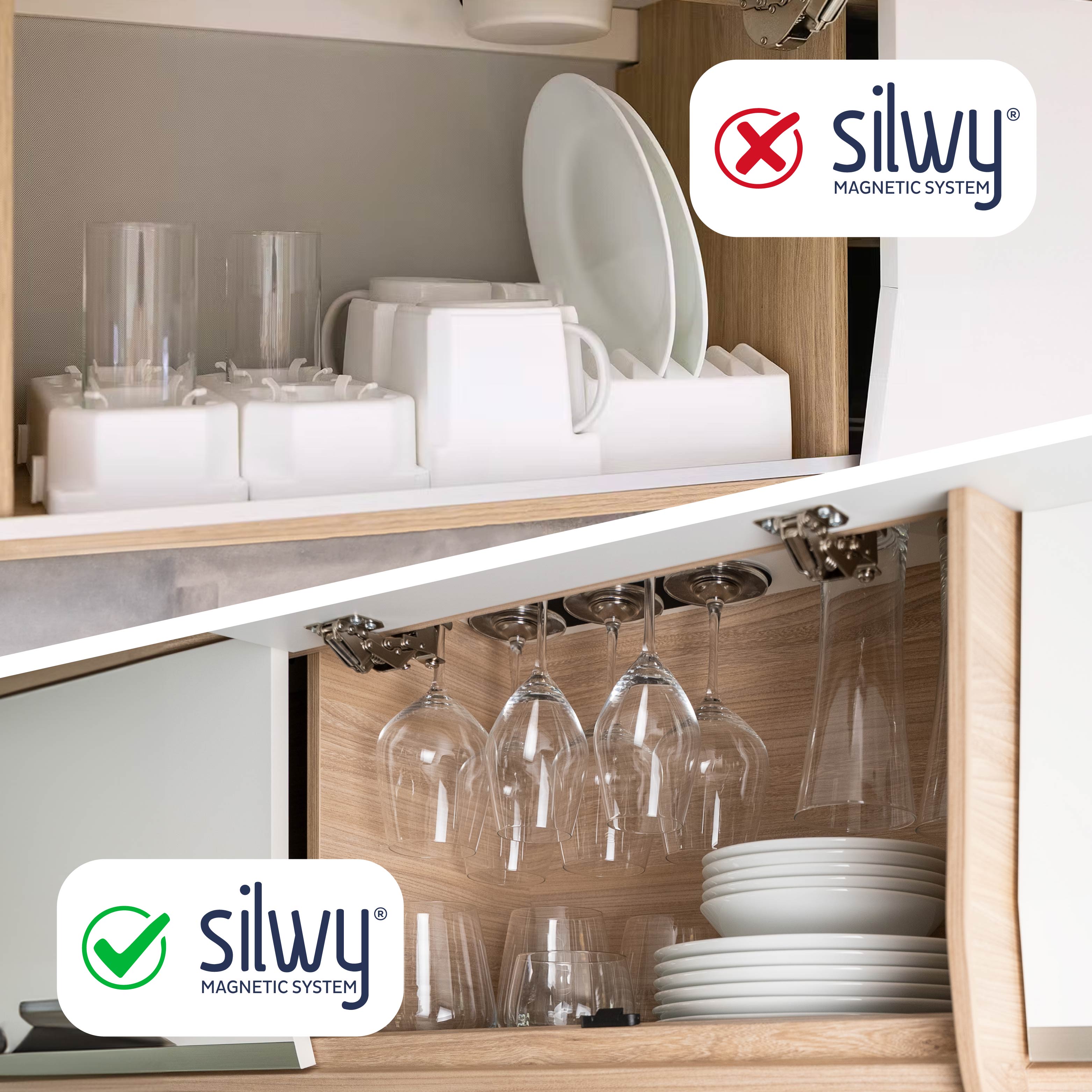 Magnetic porcelain cups CAMPING - Silwy UK