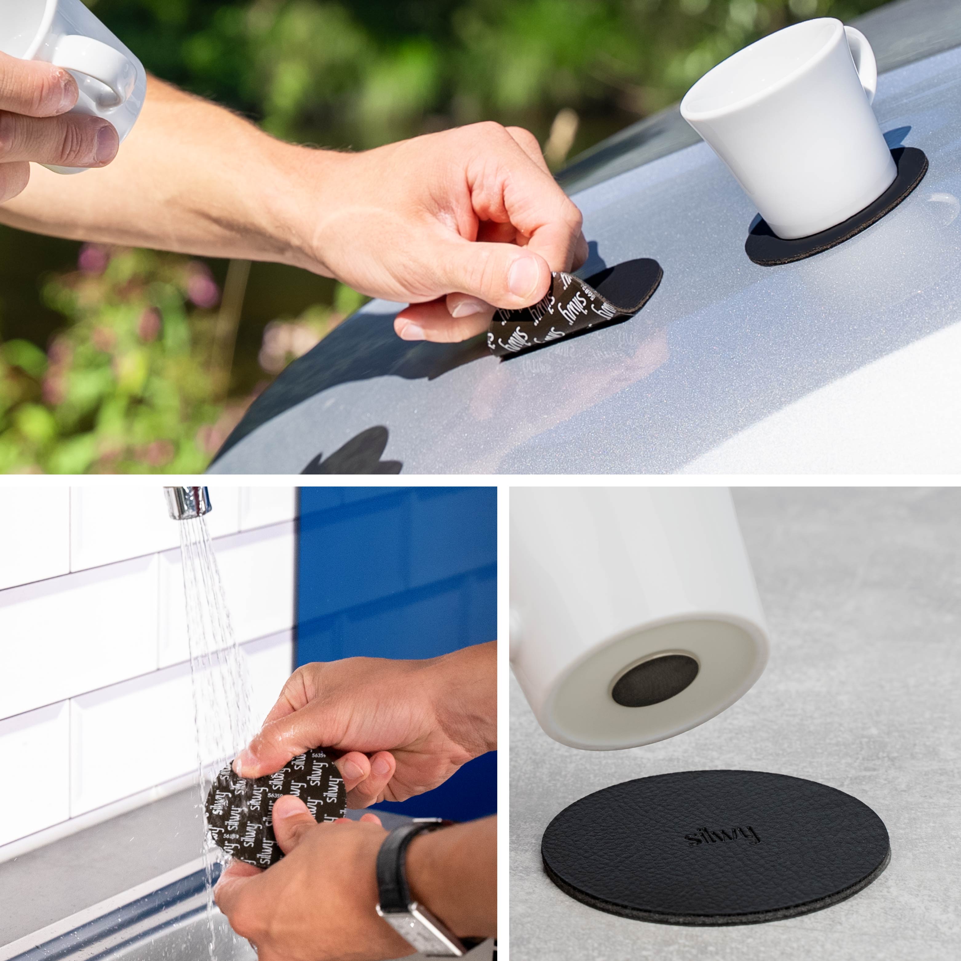 Magnetic porcelain espresso cups - Silwy UK