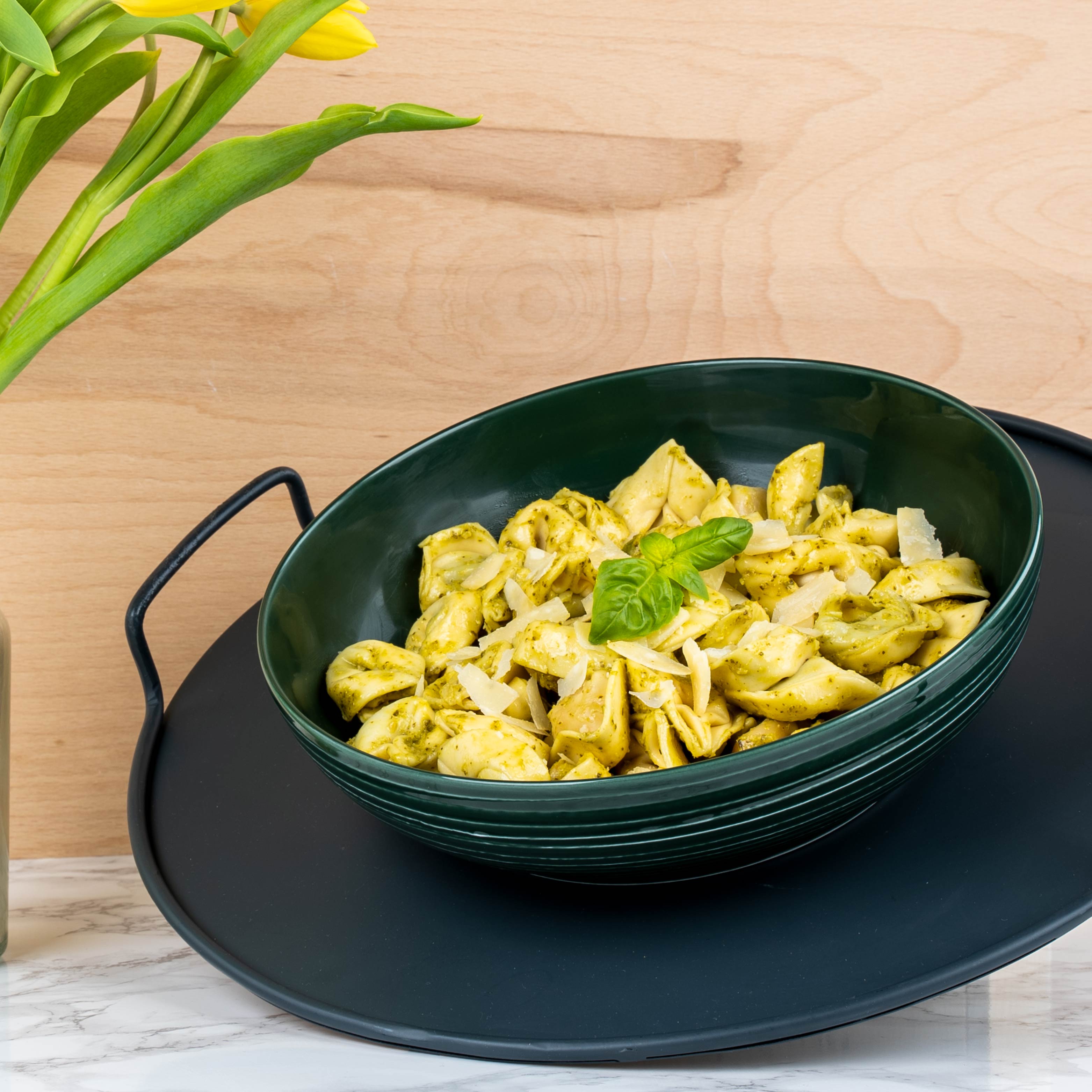 Magnetic porcelain food bowl forest green 25 cm - Silwy UK