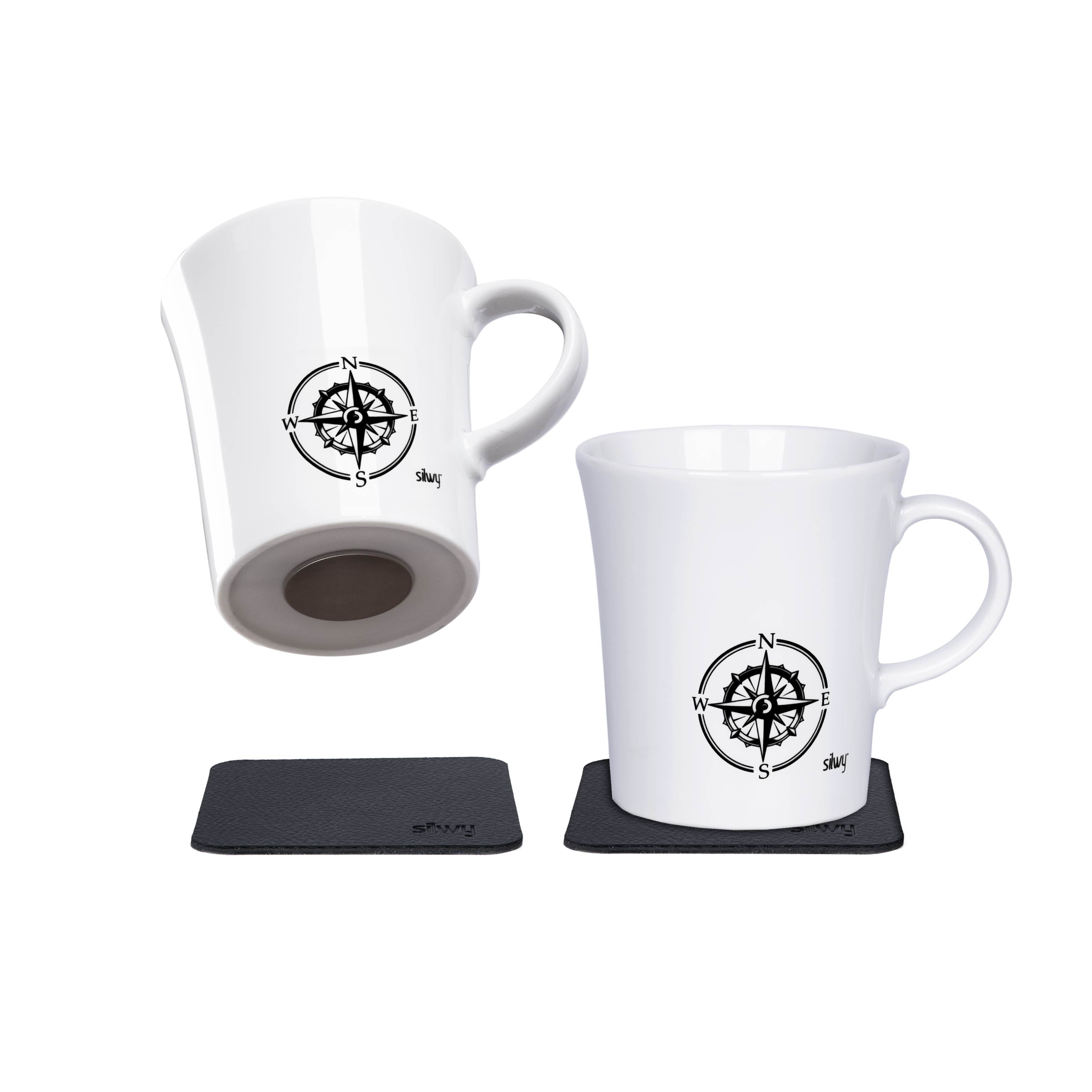 Magnetic porcelain mugs TRAVEL LUST - Silwy UK