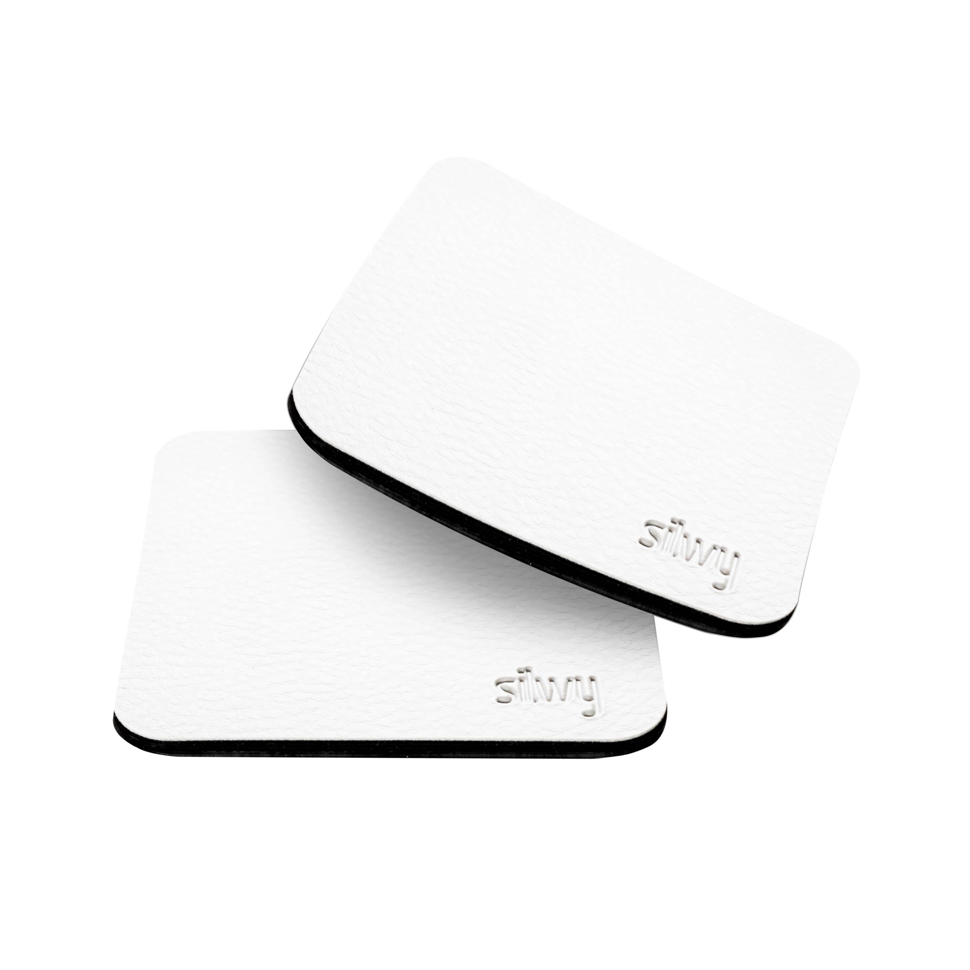 Metal nano gel pads (square) WHITE - Silwy UK