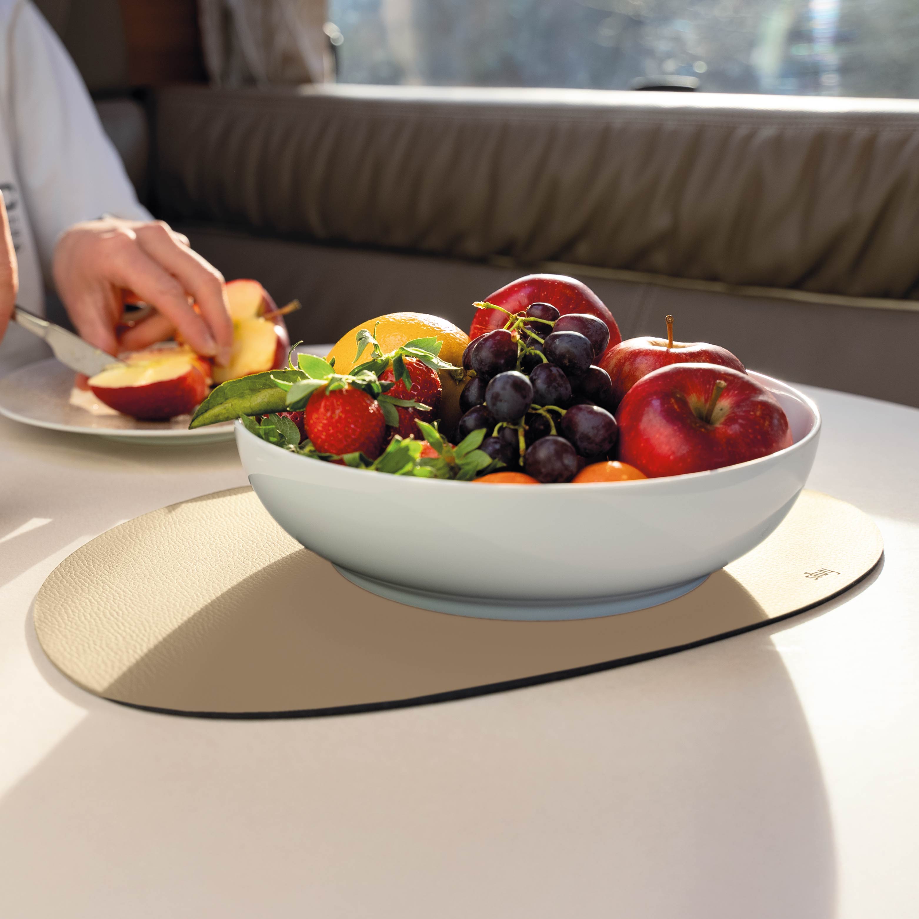 Metal Nano Gel Placemat LARGE BEIGE - Silwy UK