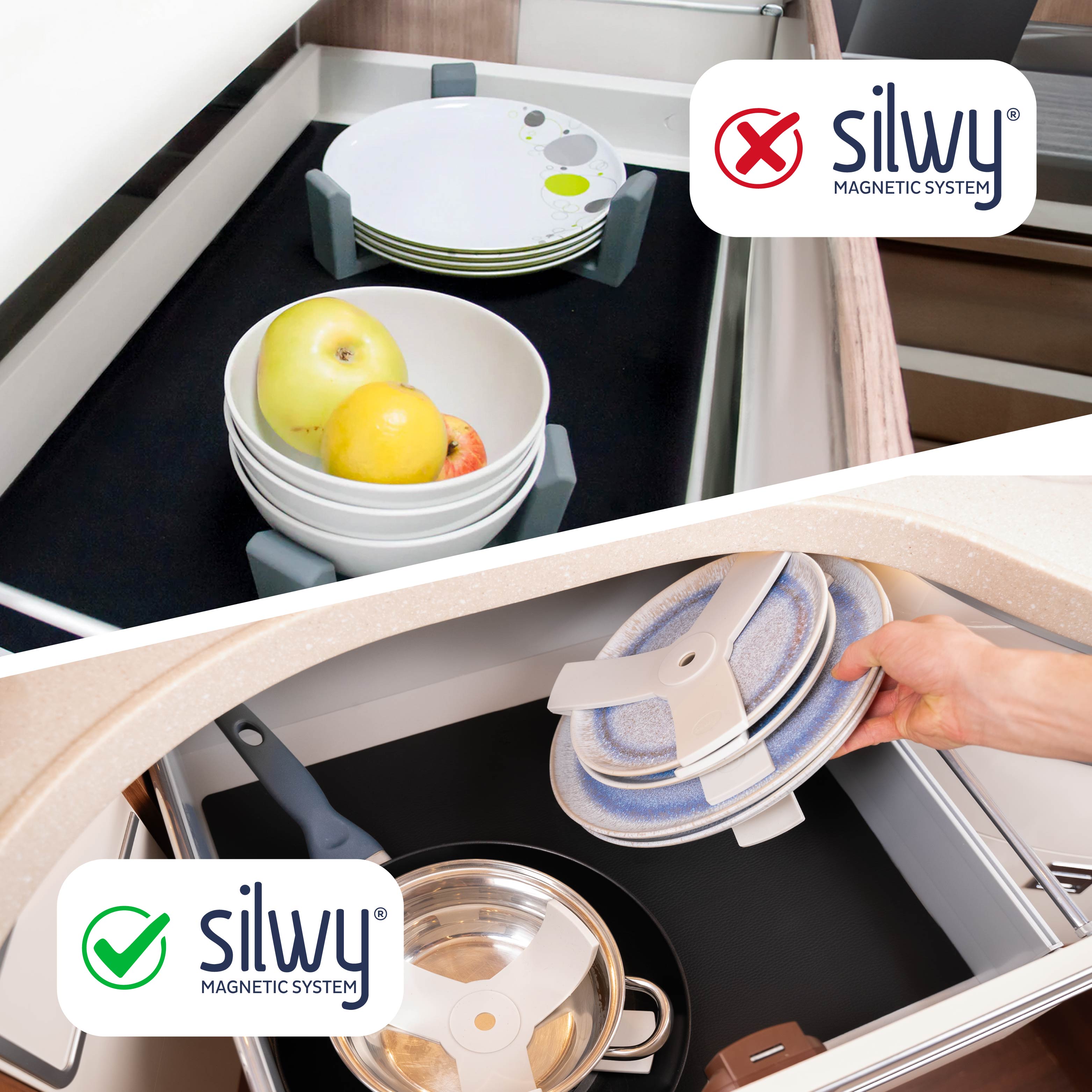Magnet sandwich bundle GREY - Silwy UK