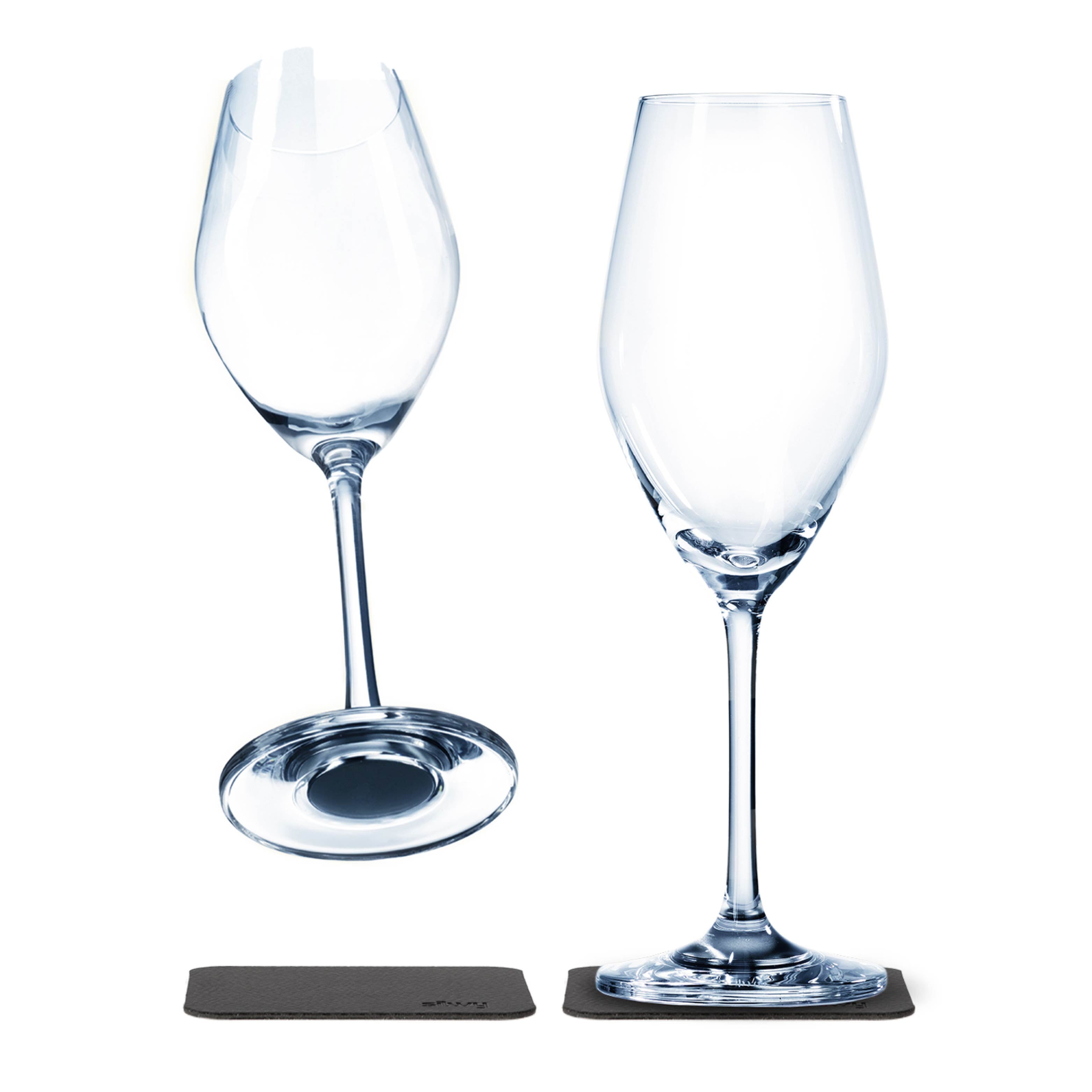 Magnetic crystal glasses CHAMPAGNE - Silwy UK