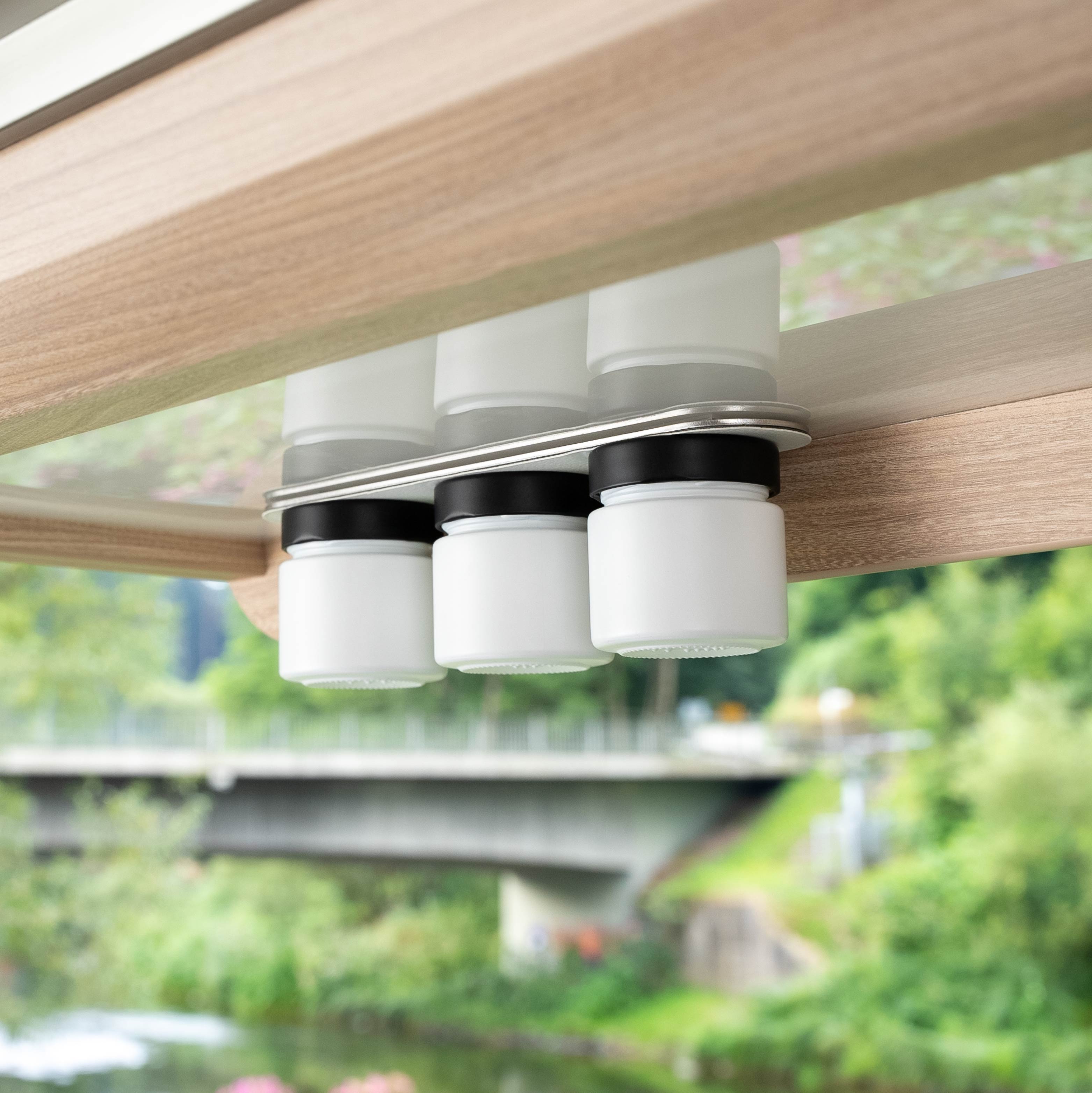 Magnetic delicatessen jars ALL WHITE 125 ml incl. strip WHITE - Silwy UK