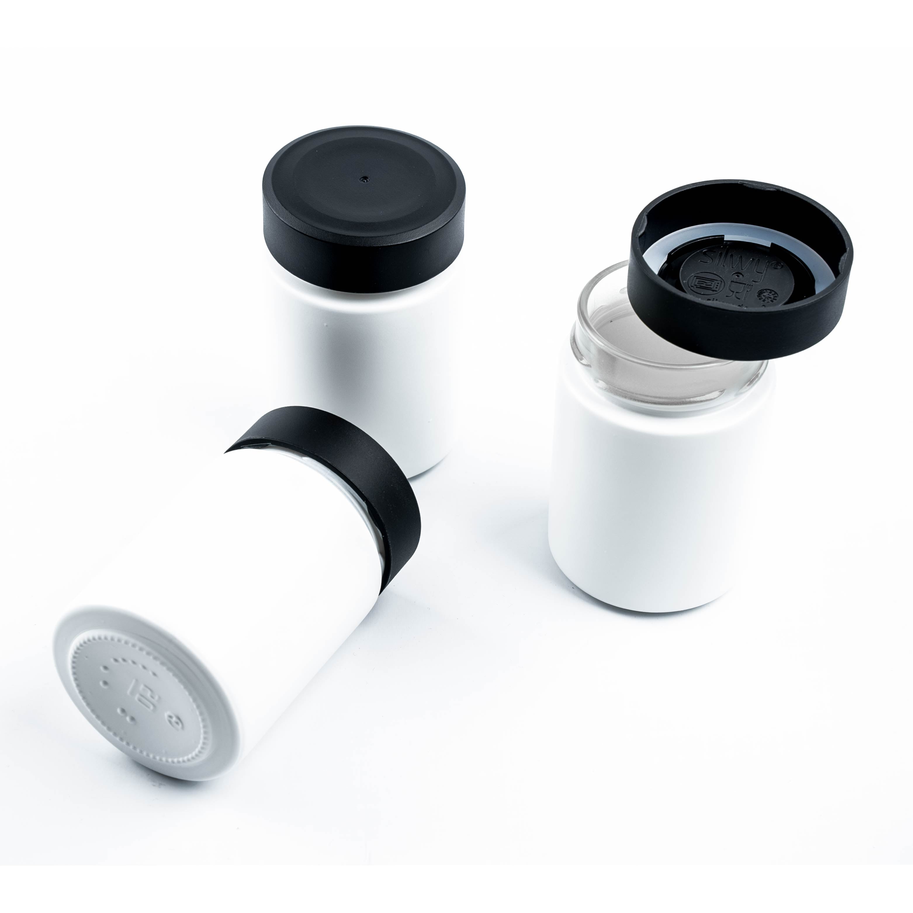 Magnetic delicatessen jars ALL WHITE 192 ml incl. strip WHITE - Silwy UK
