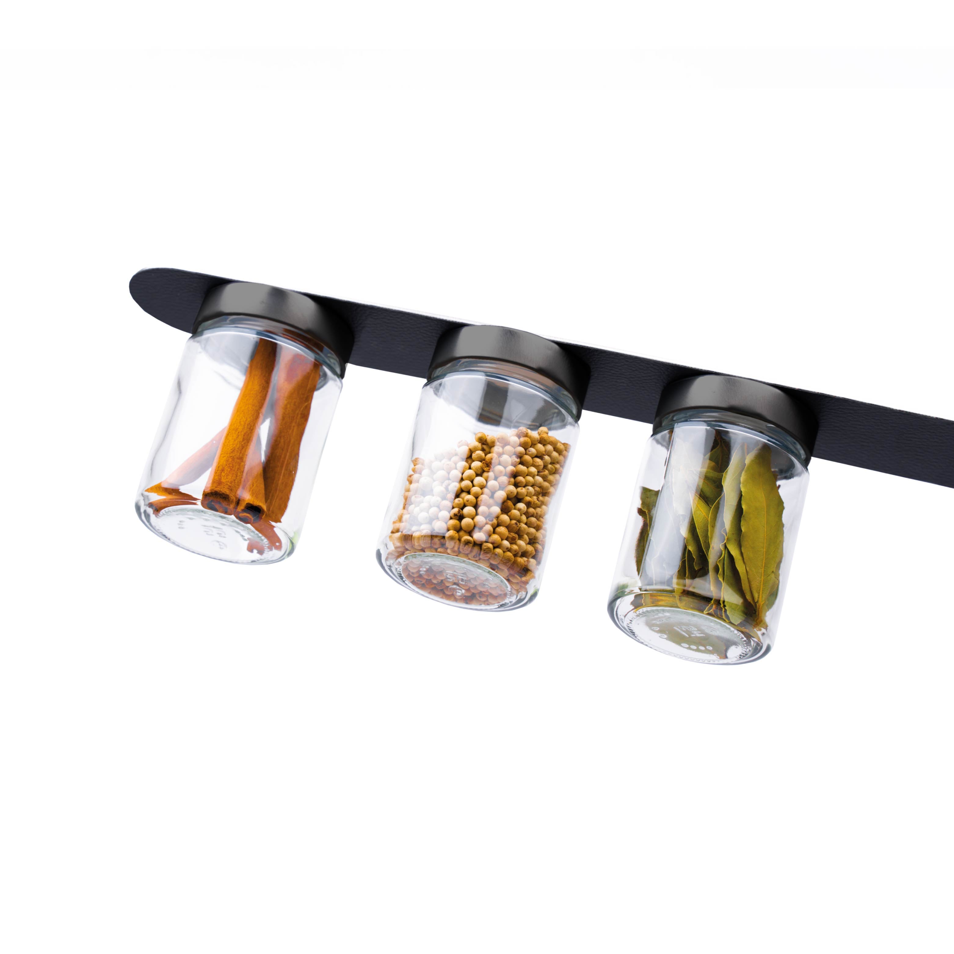 Magnetic delicatessen jars BLACK & CLASSY 192 ml incl. strip BLACK - Silwy UK