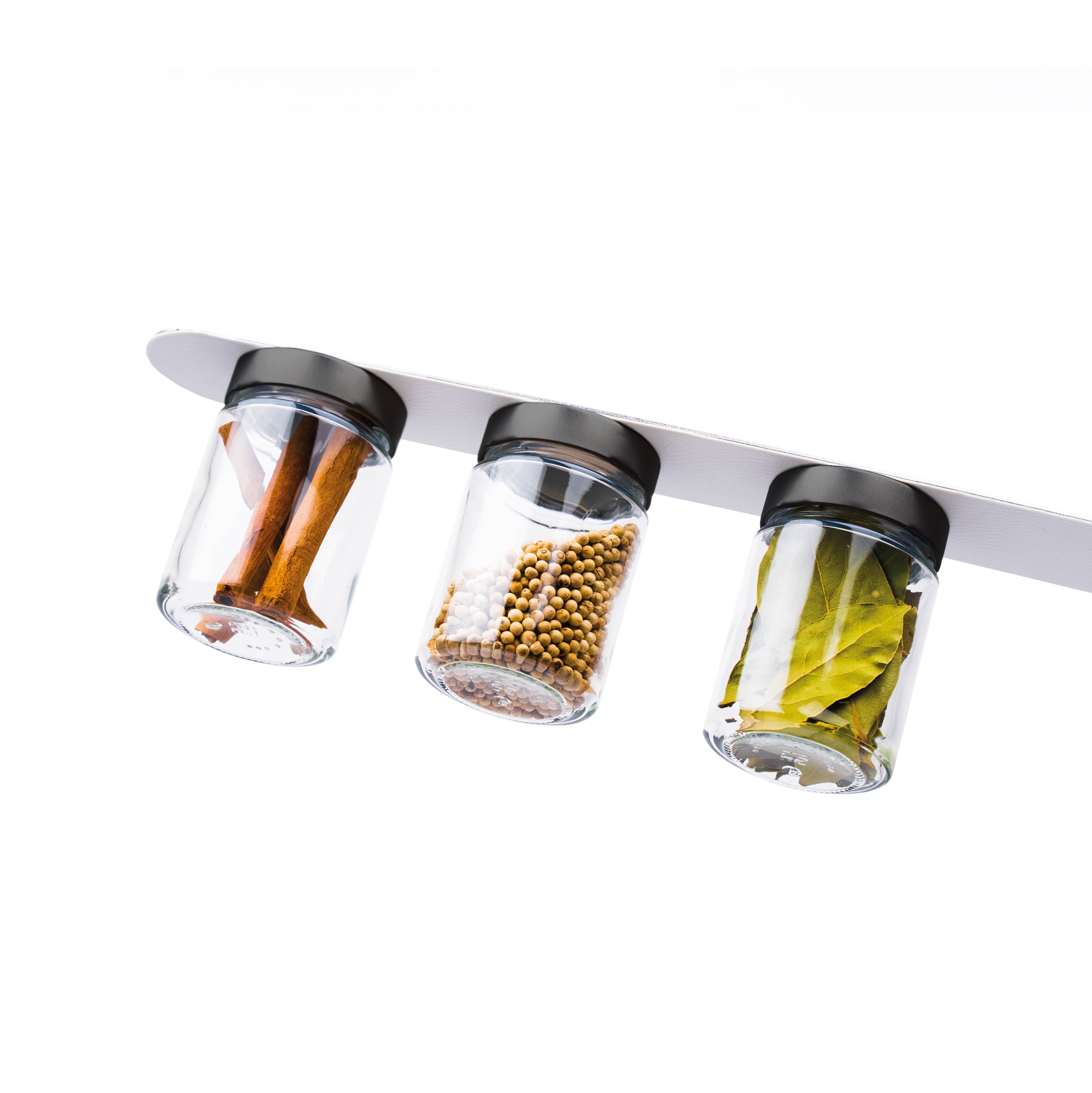 Magnetic delicatessen jars WHITE & CLASSY 192 ml incl. strip WHITE - Silwy UK