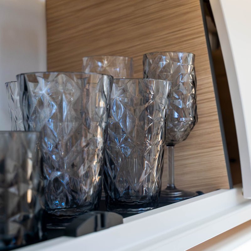 Magnetic Plastic Glasses LONGDRINK GREY PRISMA - COMING SOON - Silwy UK