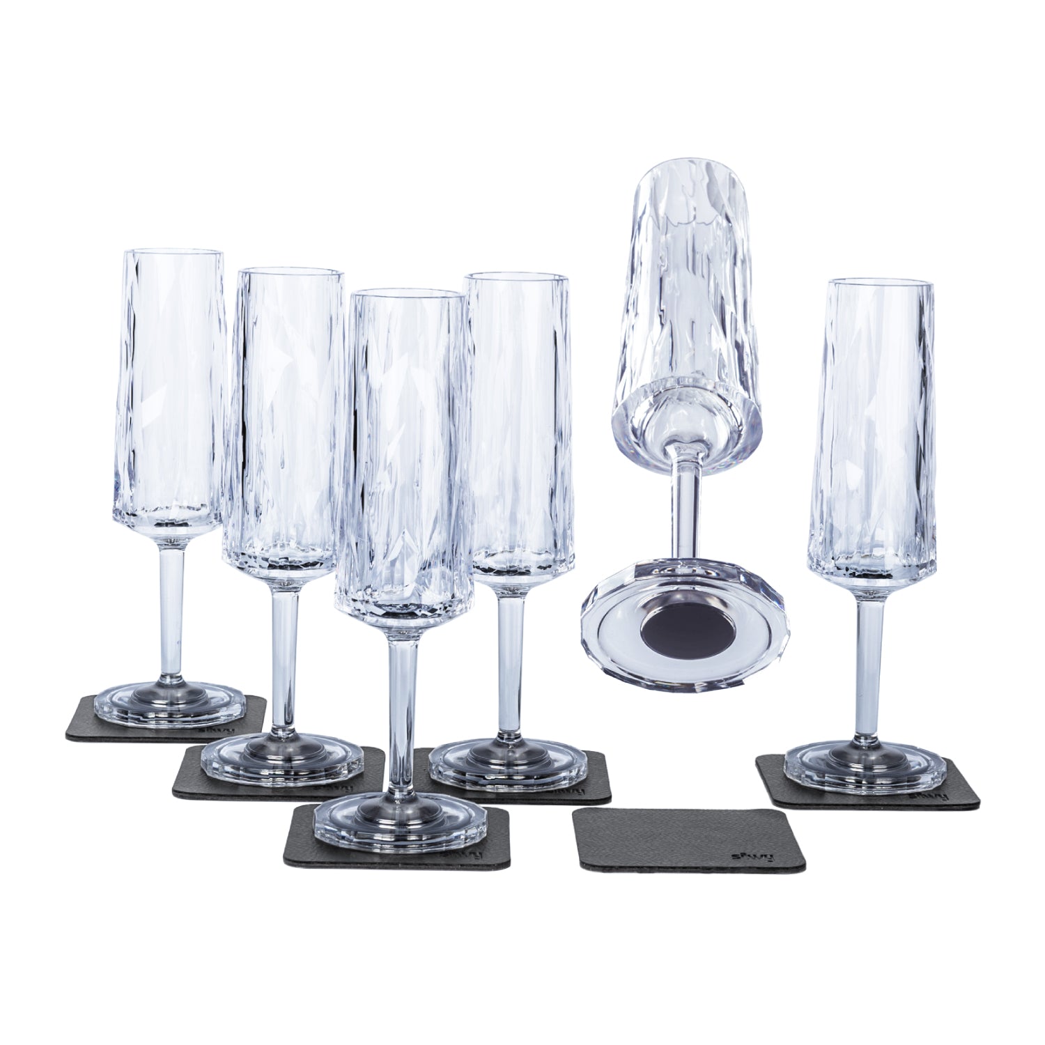 Magnetic plastic glasses SPARKLING WINE - Silwy UK
