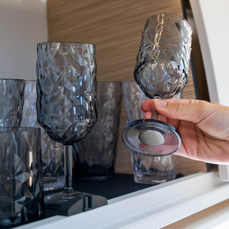 Magnetic Plastic Glasses WINE GREY PRISMA - COMING SOON - Silwy UK