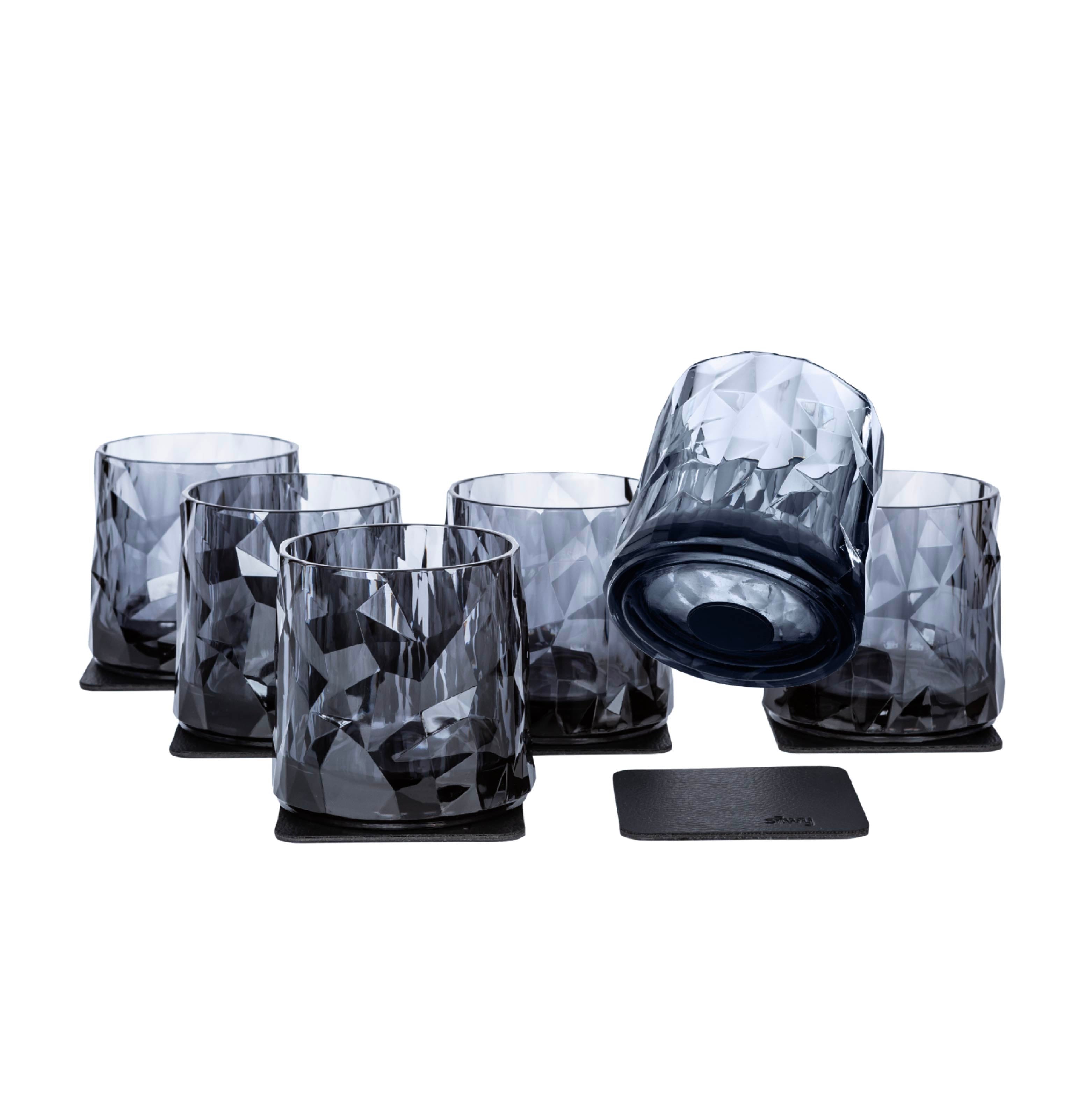 Magnetic plastic tumblers GREY - Silwy UK