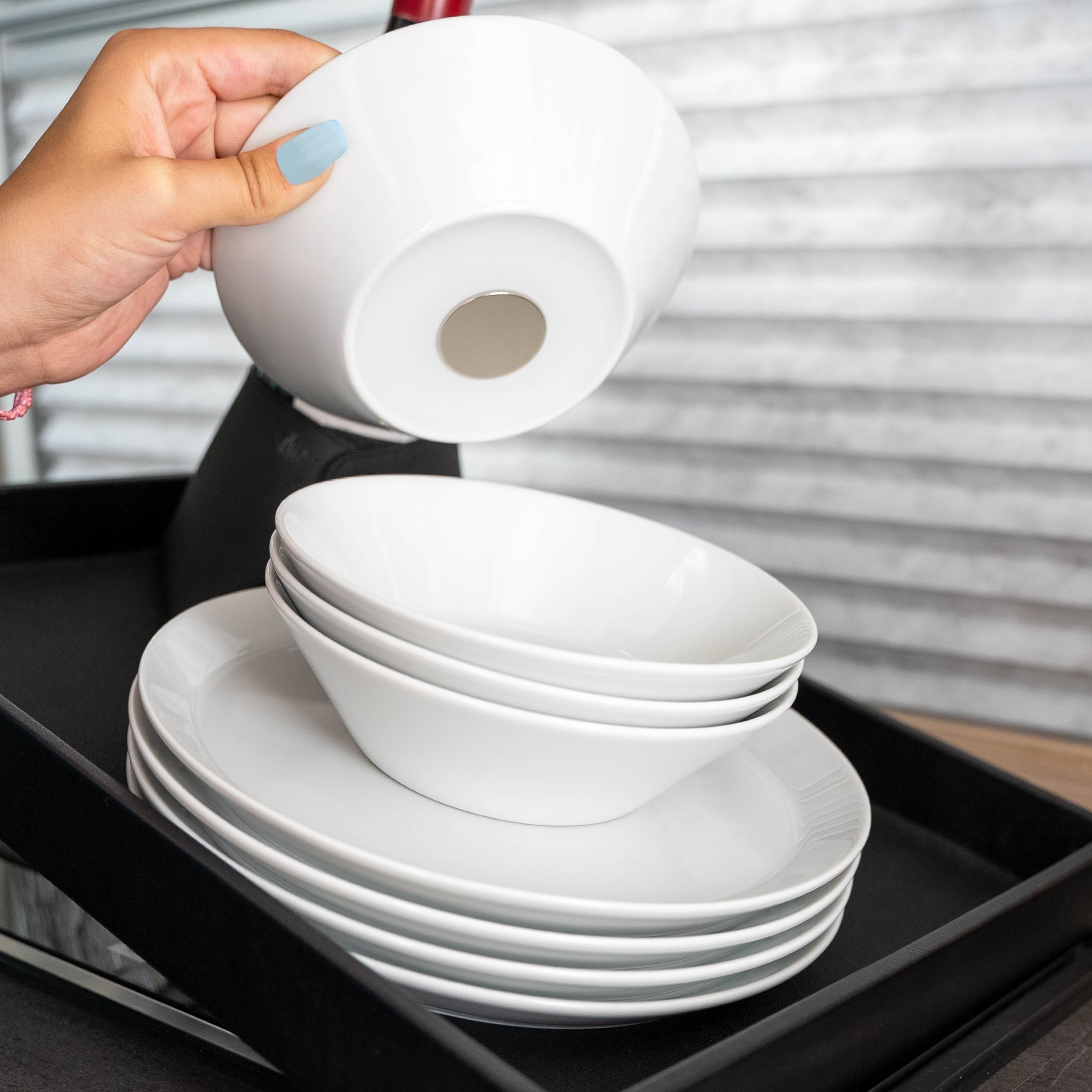 Magnetic porcelain bowls 16 cm - Silwy UK