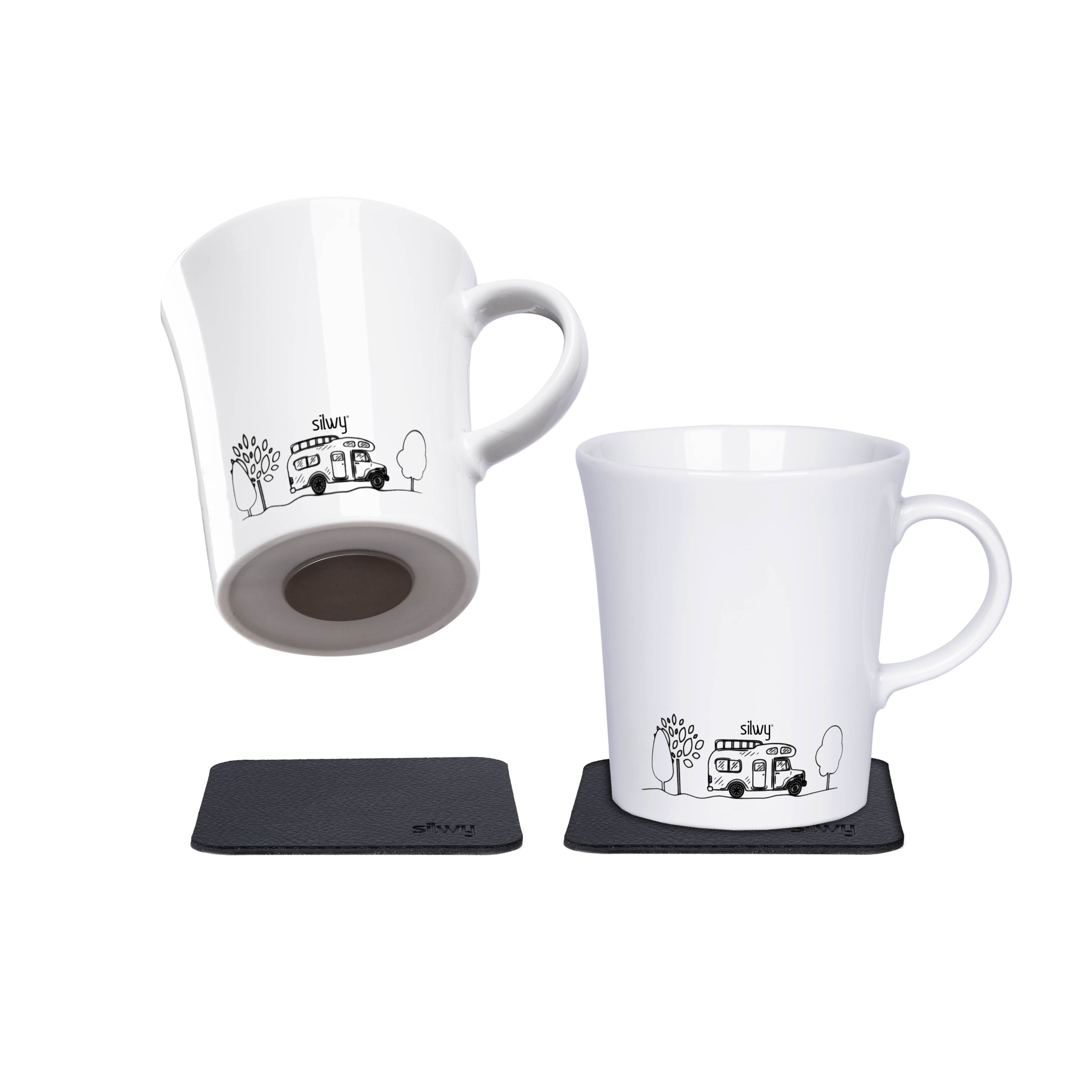 Magnetic porcelain cups CAMPING - Silwy UK