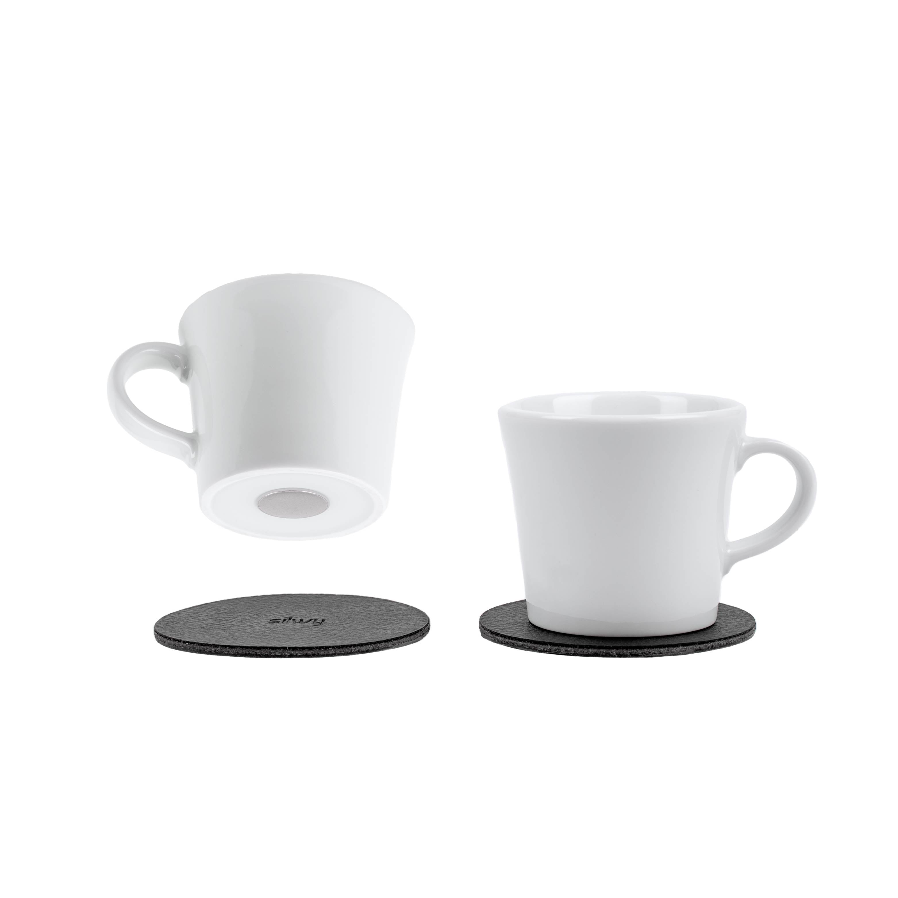 Magnetic porcelain espresso cups - Silwy UK