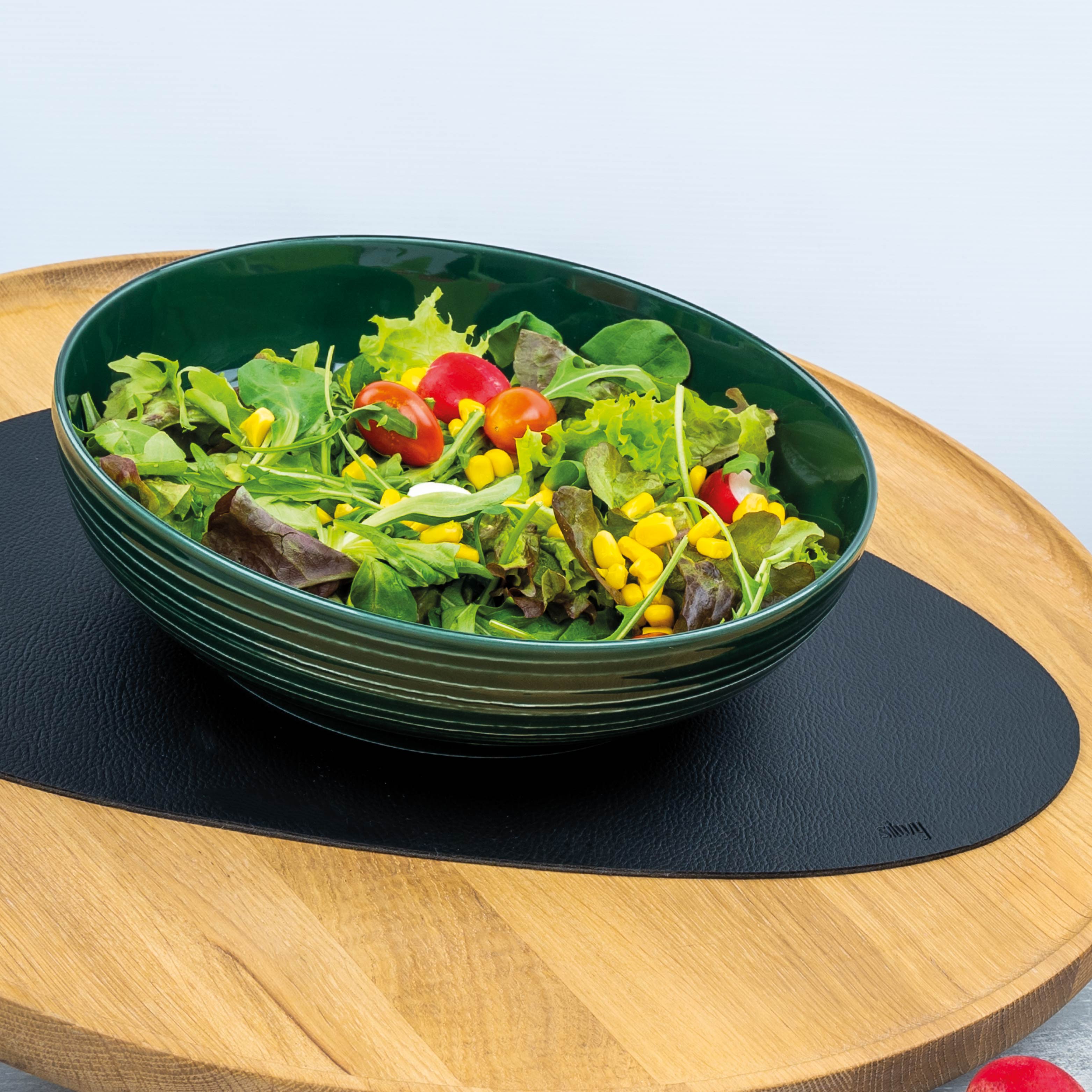 Magnetic porcelain food bowl forest green 25 cm - Silwy UK
