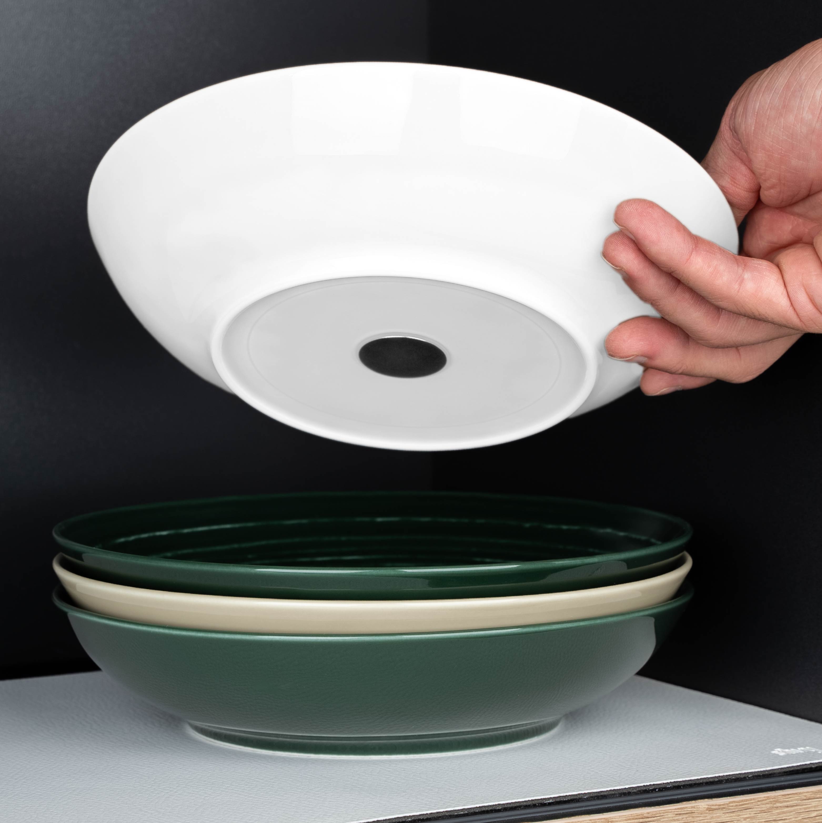 Magnetic porcelain food bowls CLASSIC 21 cm - Silwy UK