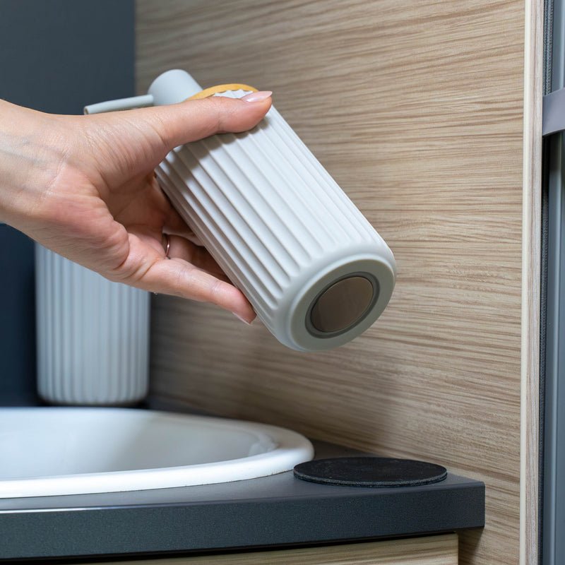 Magnetic soap dispenser and magnetic toothbrush cup including pads - COMING SOON - Silwy UK