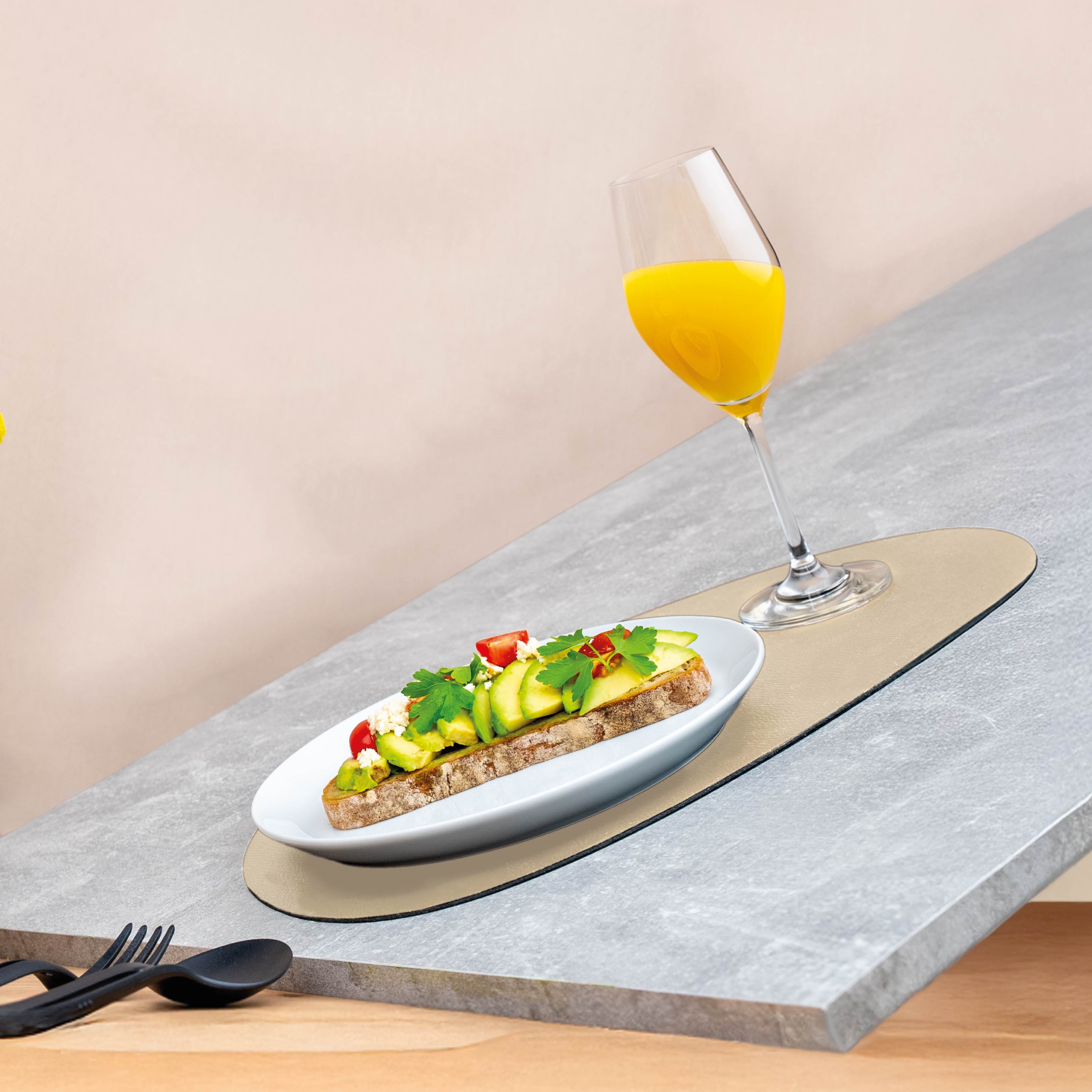 Metal Nano Gel Placemat LARGE BEIGE - Silwy UK