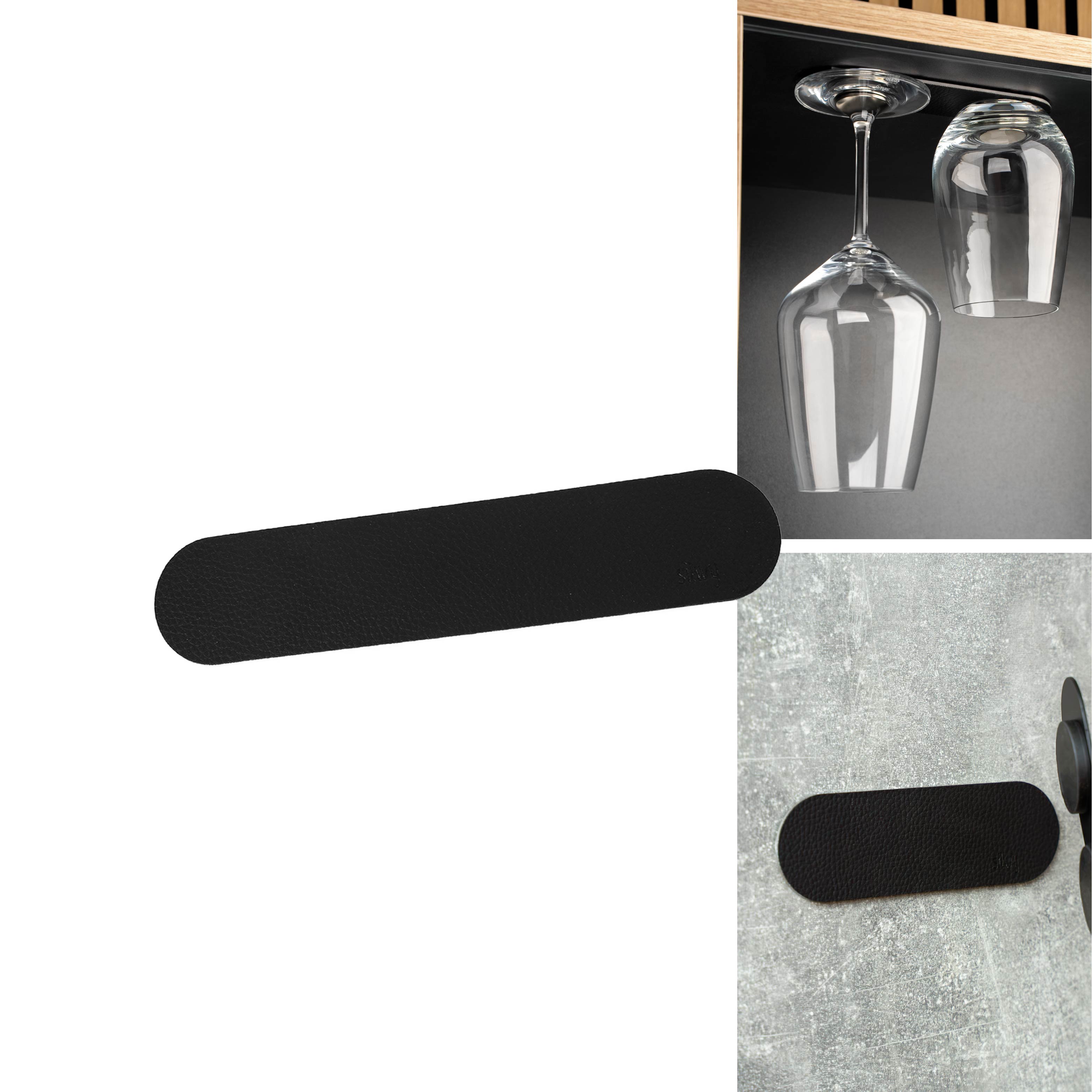 Metal strip 16 cm BLACK - Silwy UK